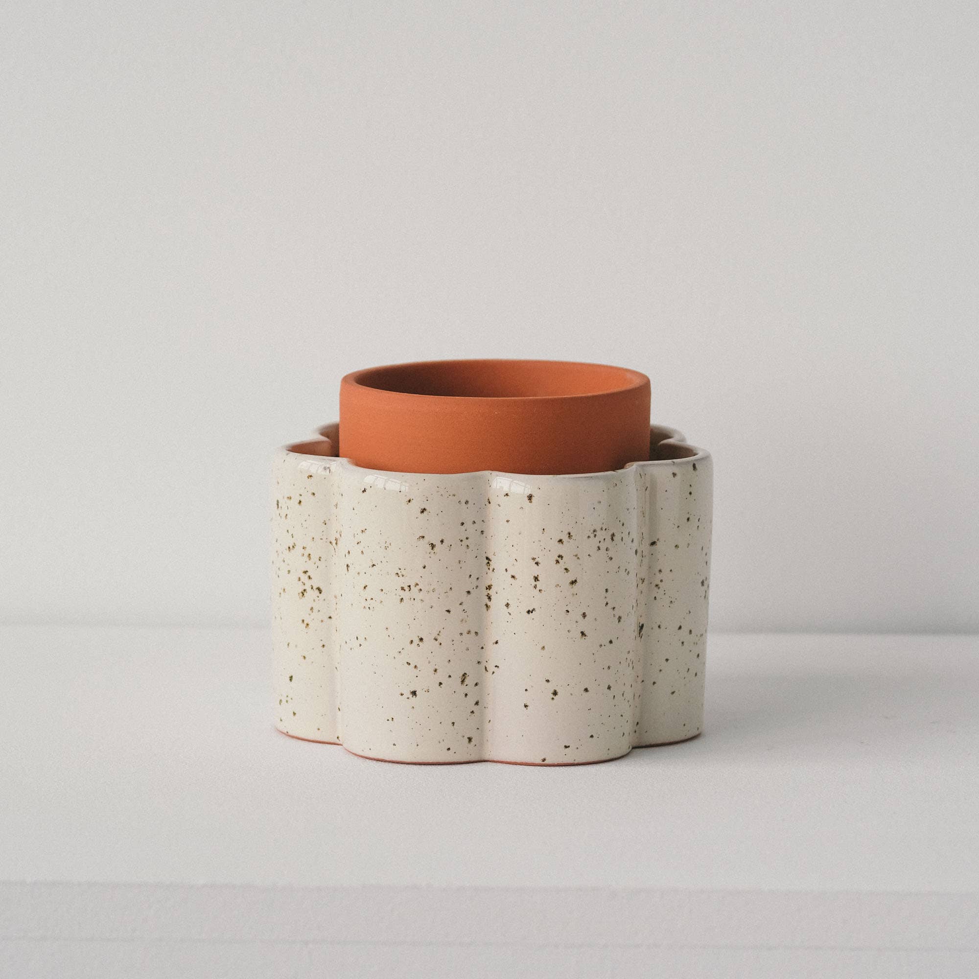 Pepin - Self-Watering Pot Paula - Speckled White