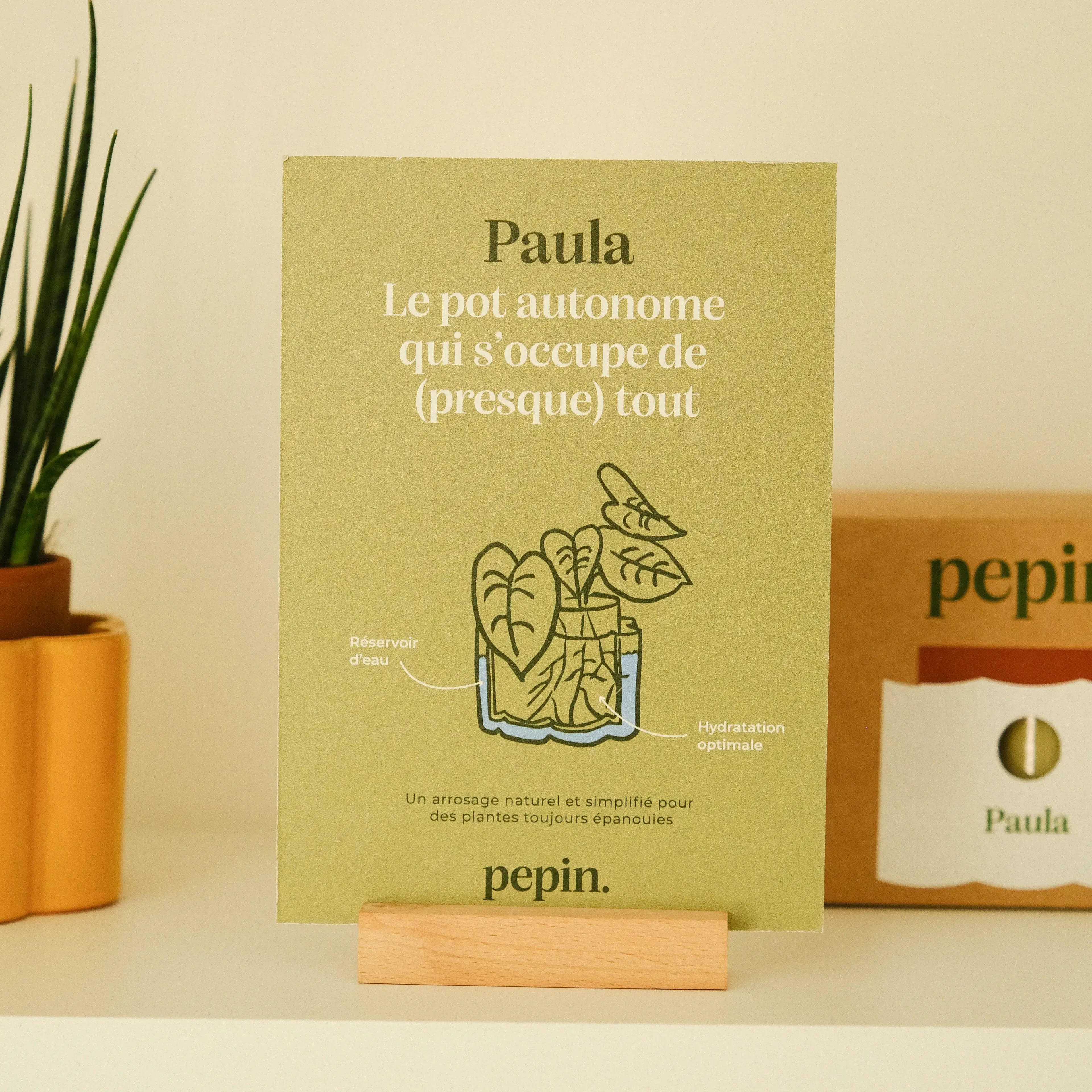 Pepin - Self-Watering Pot Paula - Speckled White