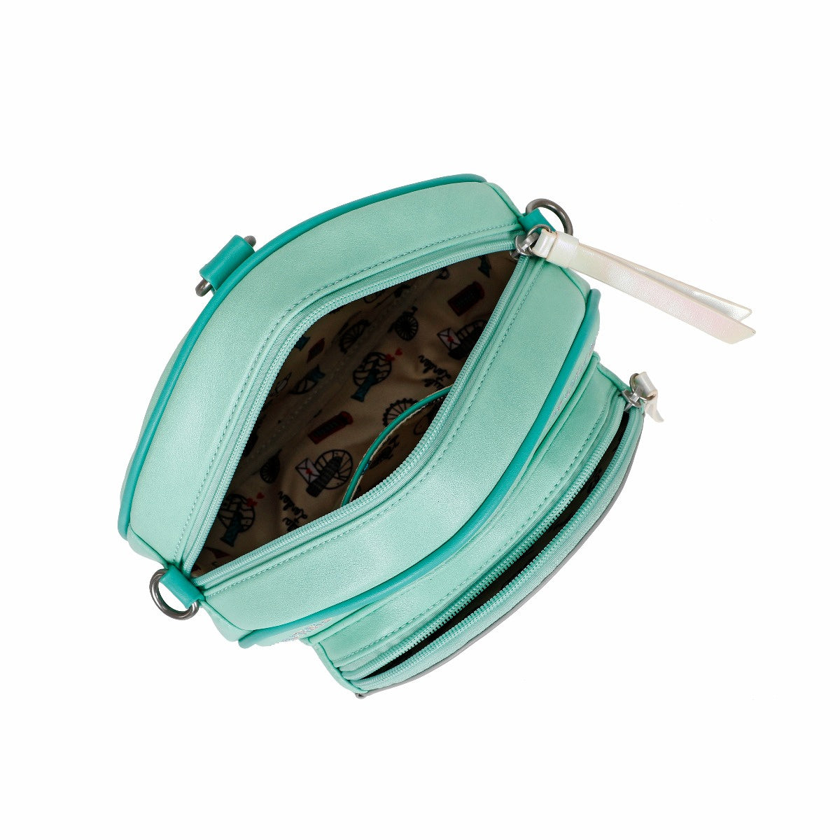 Vendula Bubble Cats Laundromat Round Washer Backpack