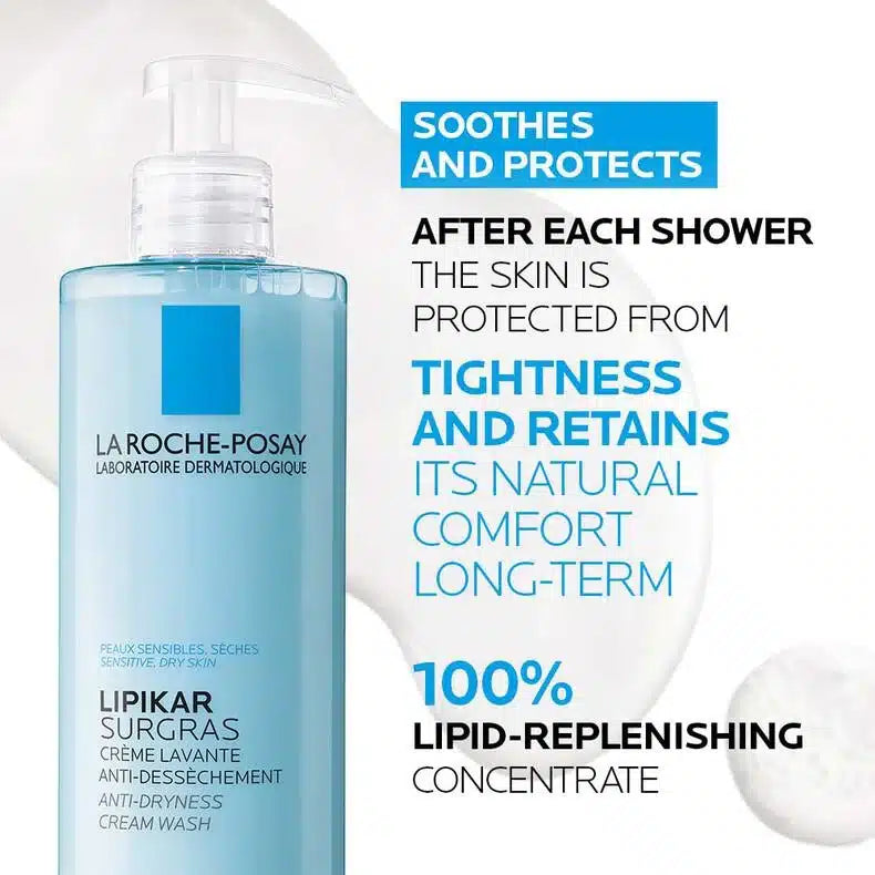 La Roche-Posay Lipikar Surgras Anti-Dryness Cream Body Wash 400ml