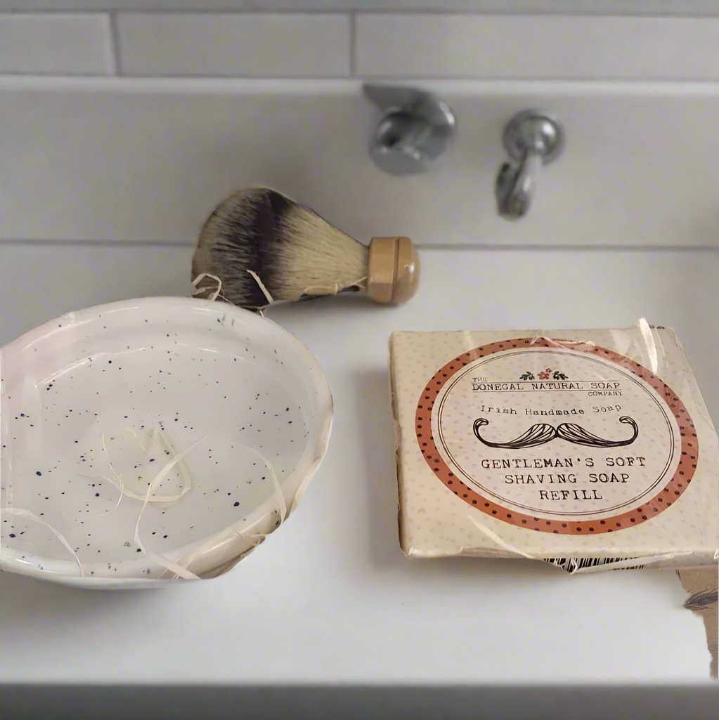Donegal Natural Soap - Moville Pottery Shaving Set