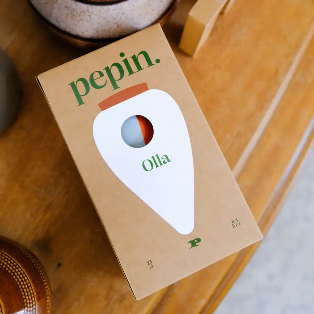 Pepin - Olla - Natural Watering Pots -  Orange and blue stripes