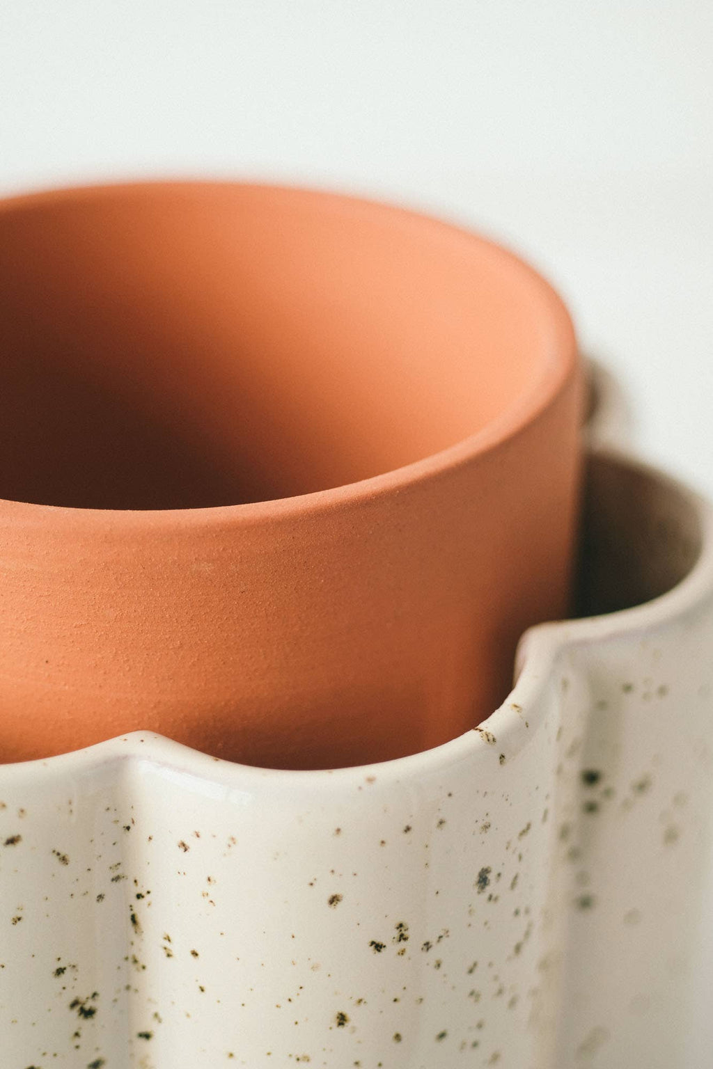 Pepin - Self-Watering Pot Paula - Speckled White