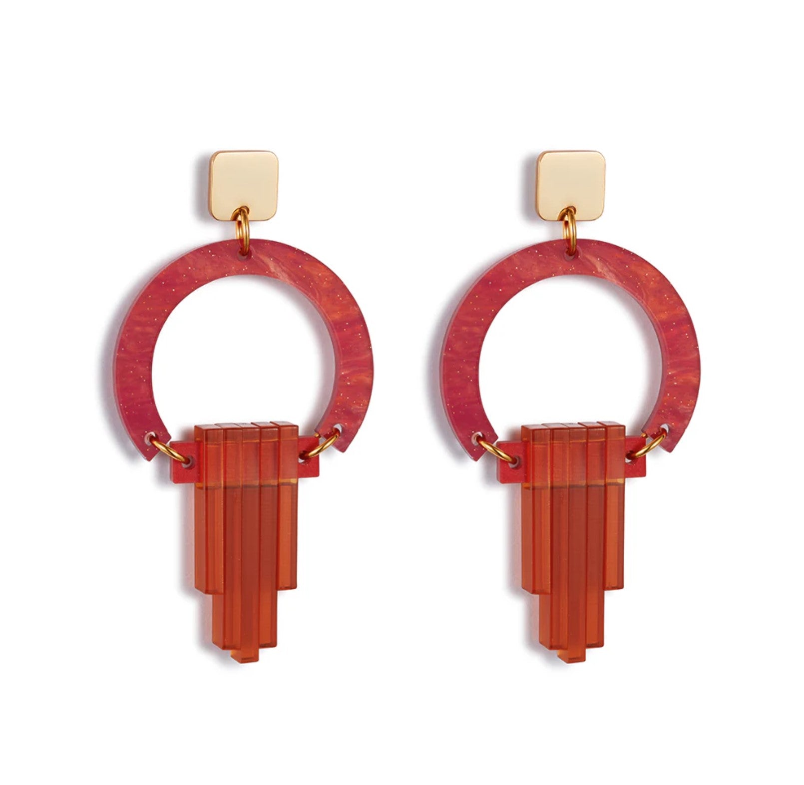 Toolally Art Deco Chandeliers Earrings