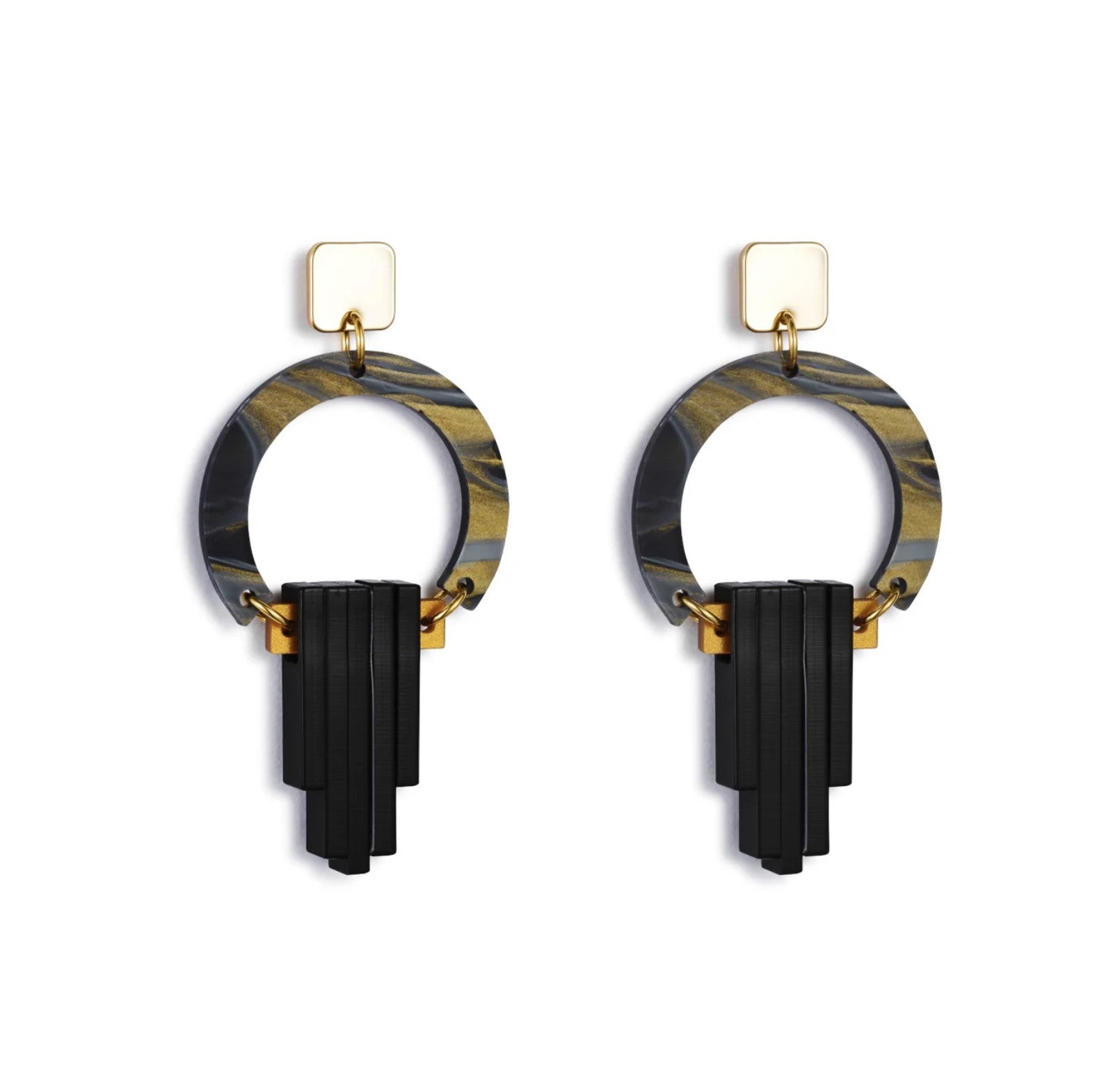 Toolally Art Deco Chandeliers Earrings