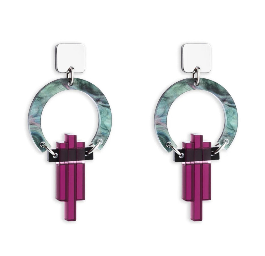 Toolally Art Deco Chandeliers Earrings