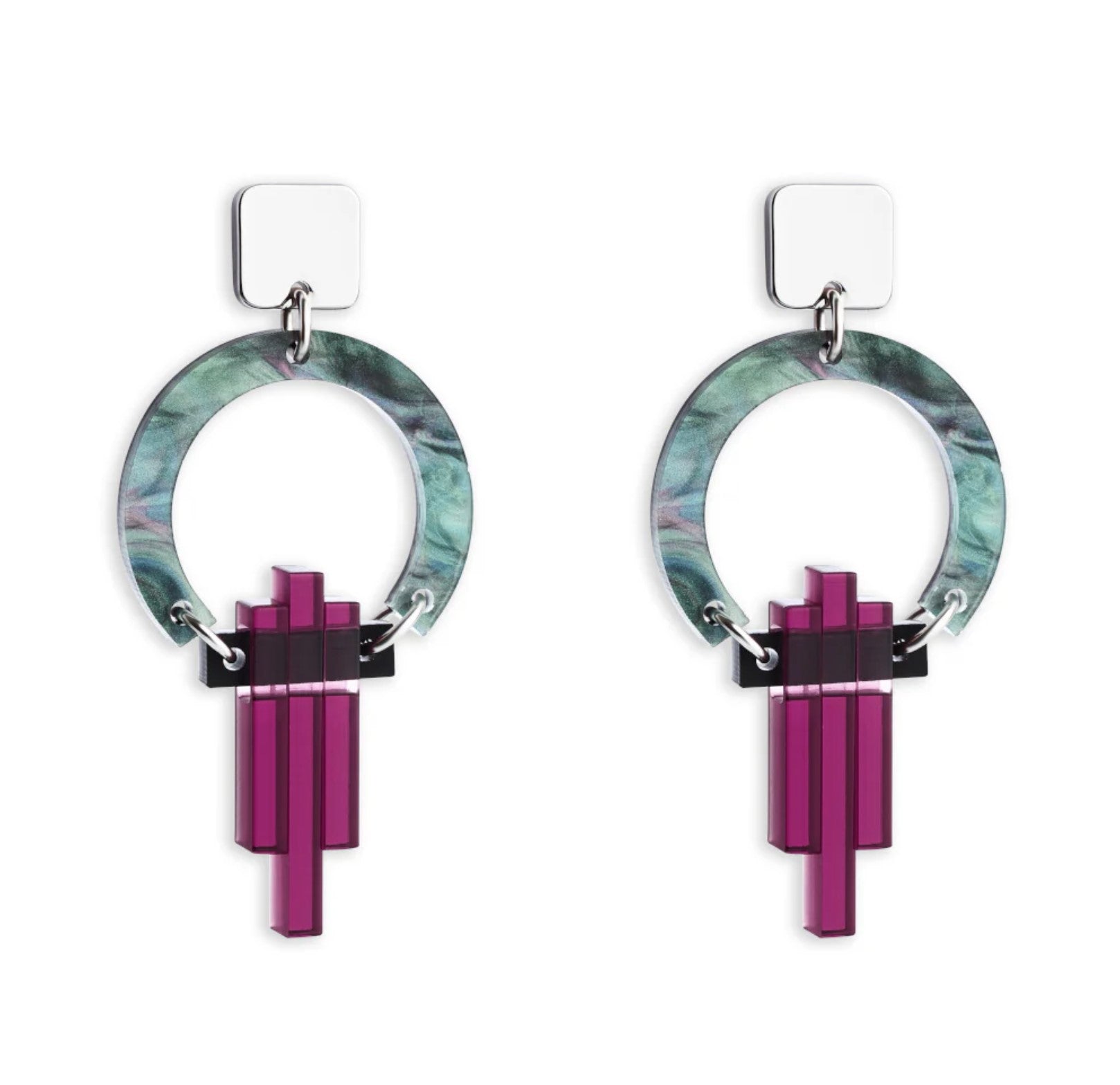 Toolally Art Deco Chandeliers Earrings