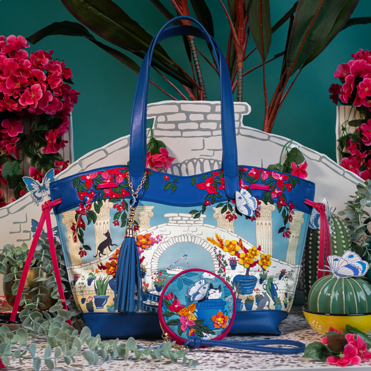 Vendula Gardens Of The World Greece Round Coin Purse